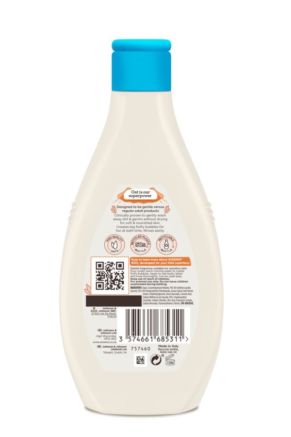 3574661685311 - Aveeno Kids Soothing Oat Bubble Bath & Wash 250ml