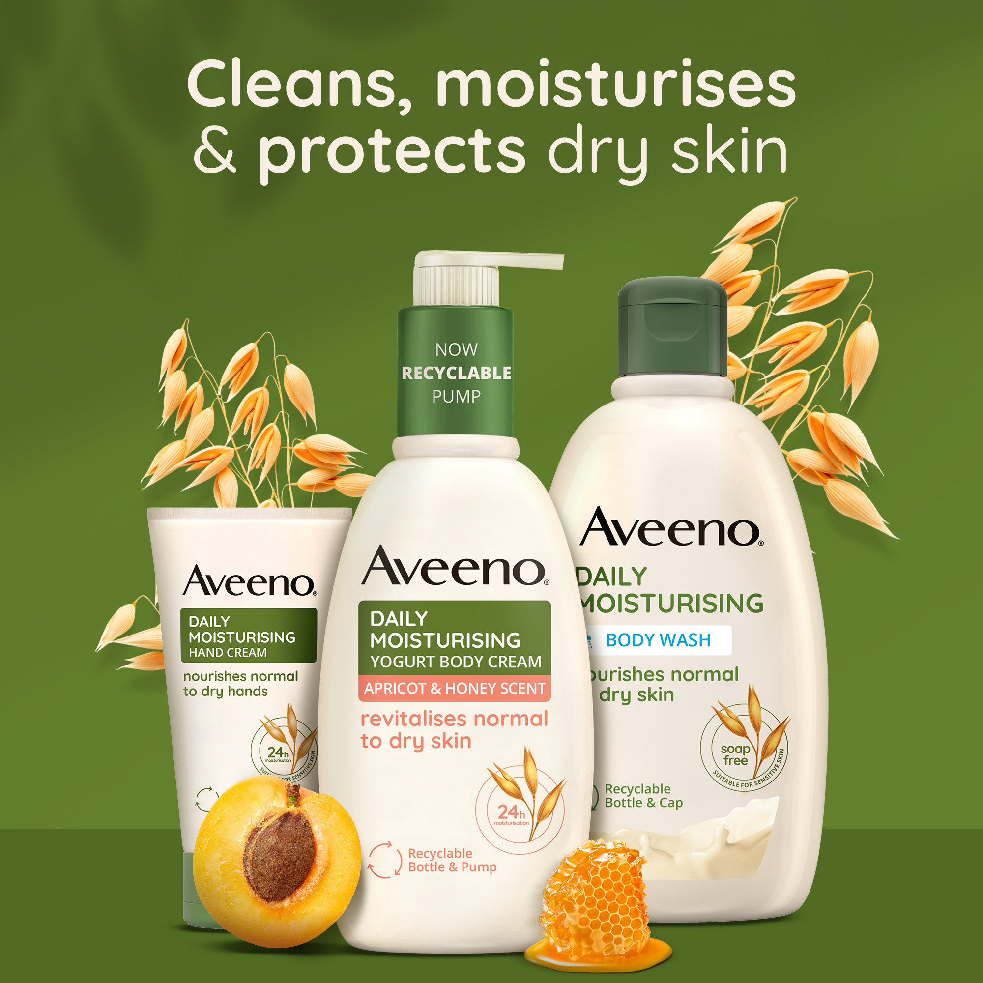 cleanse, moisturises and protects dry skin