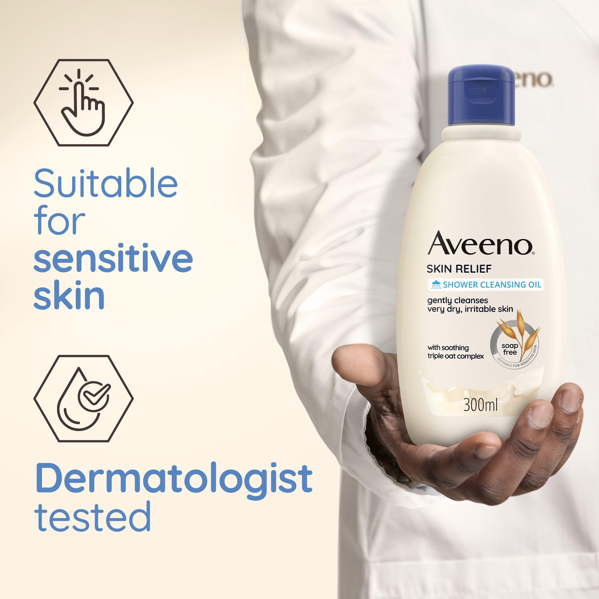 Suitable for sensitive skin and dermatologist tested