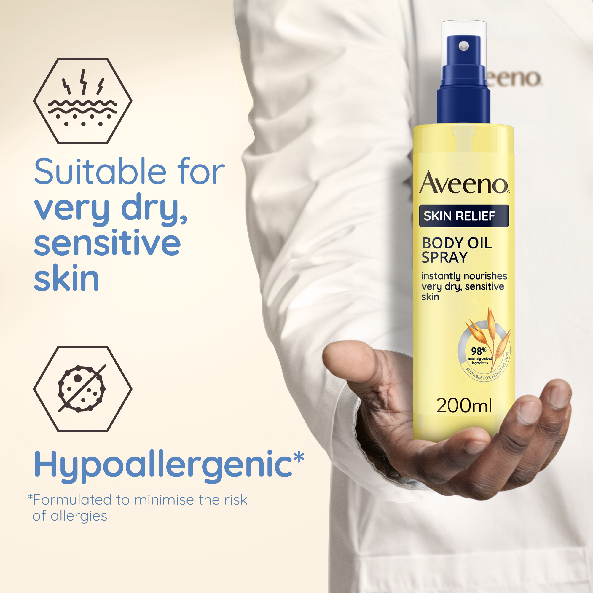 Suitable for very dry, sensitive skin and hypoallergenic