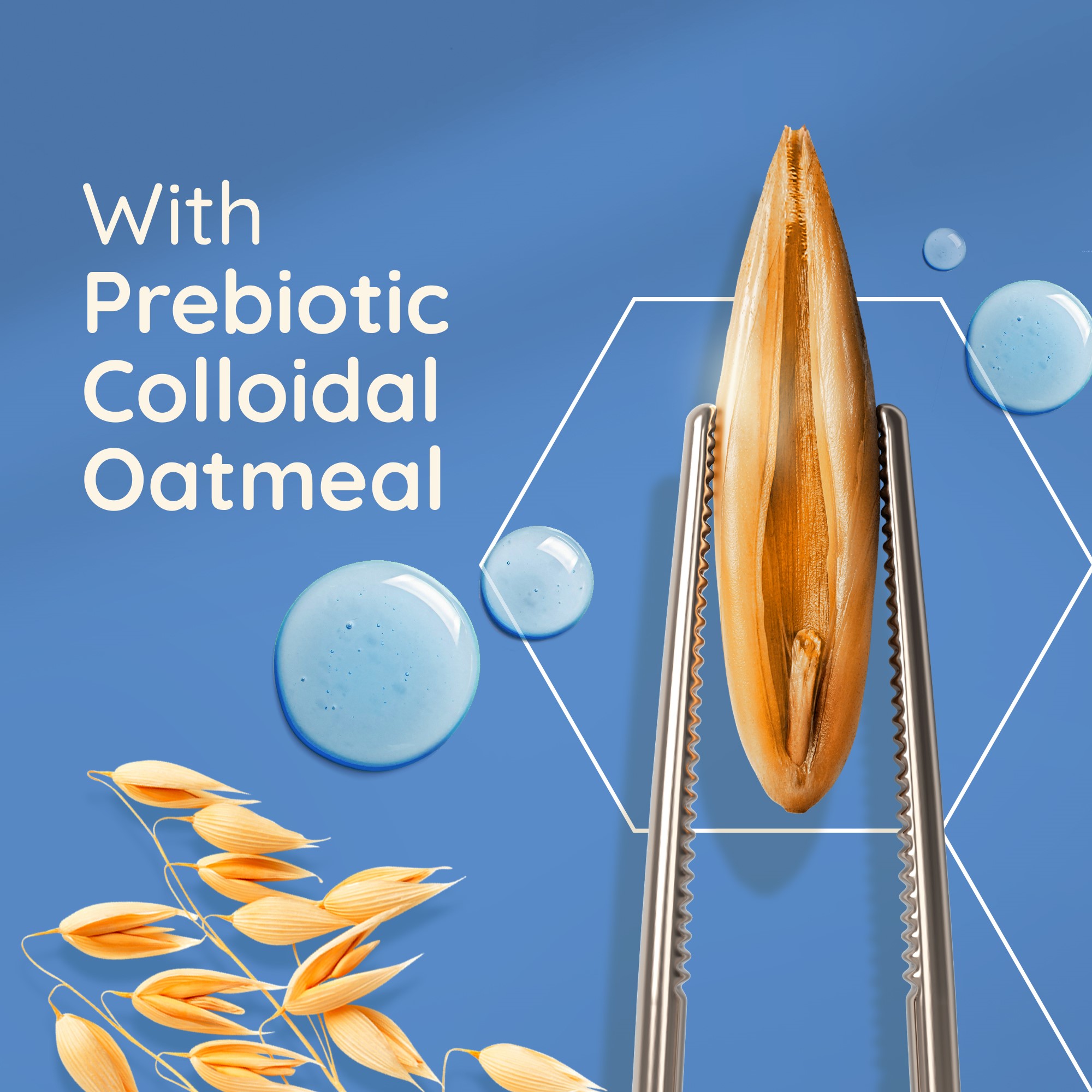 With prebiotic colloidal oatmeal