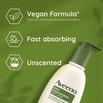 vegan formula, fast absorbing and unscented