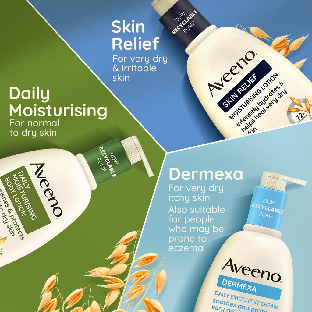 discover Aveeno daily moisturising, skin relief and dermexa